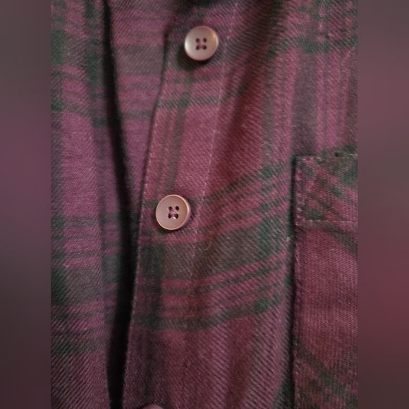 Torrid Womens Plus Size Purple and Black Button Down Plaid Shirt EUC 18-20 - Picture 5 of 10